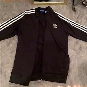 Black Adidas Striped Jacket